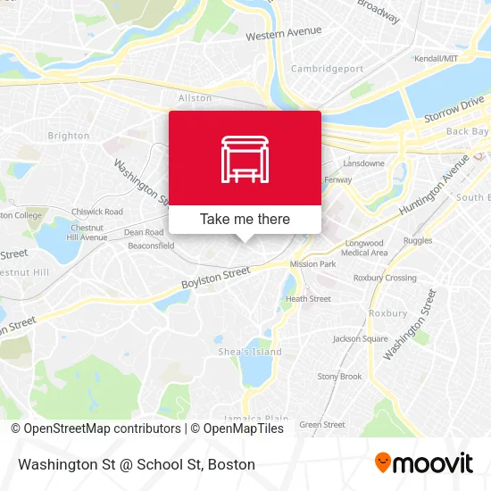 Mapa de Washington St @ School St