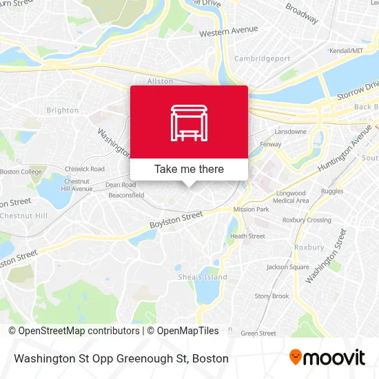 Washington St Opp Greenough St map