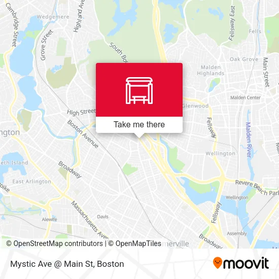 Mapa de Mystic Ave @ Main St