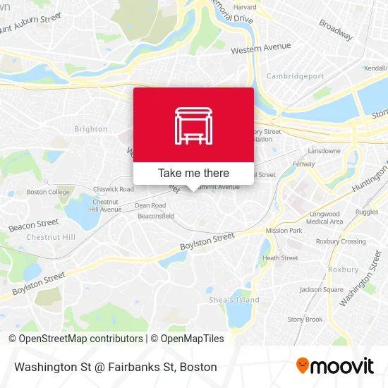 Washington St @ Fairbanks St map