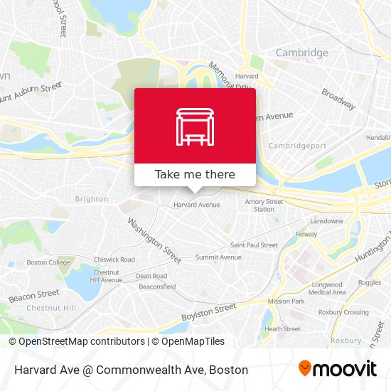 Mapa de Harvard Ave @ Commonwealth Ave