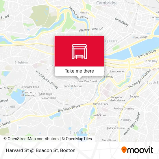 Harvard St @ Beacon St map