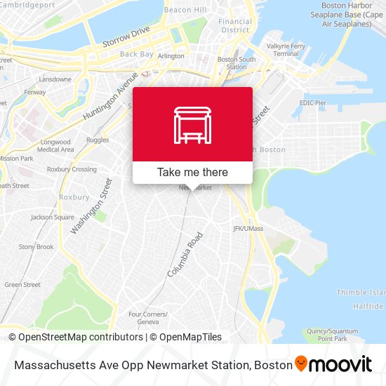 Massachusetts Ave Opp Newmarket Station map