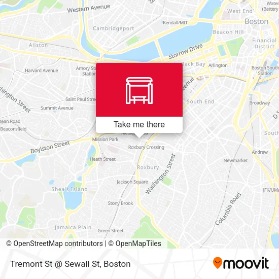 Mapa de Tremont St @ Sewall St