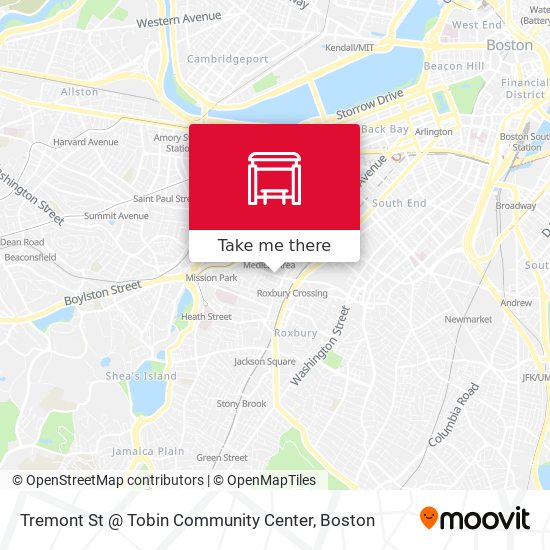 Mapa de Tremont St @ Tobin Community Center