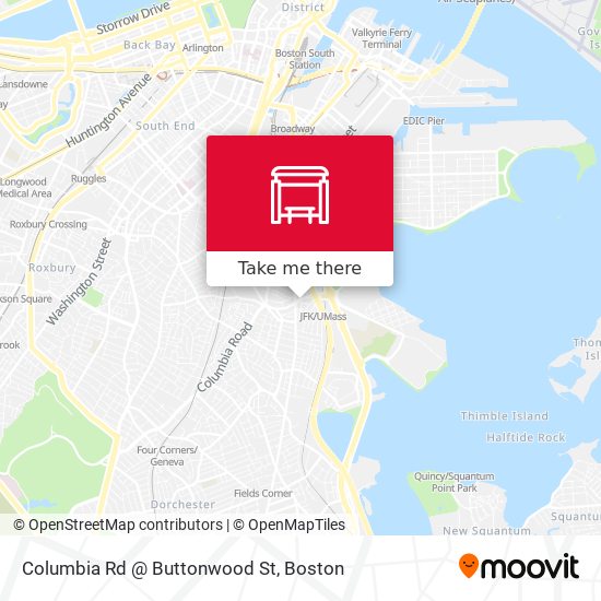 Mapa de Columbia Rd @ Buttonwood St