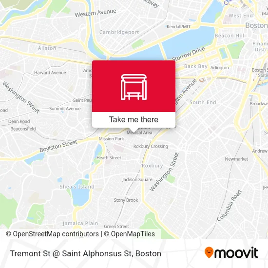 Mapa de Tremont St @ Saint Alphonsus St