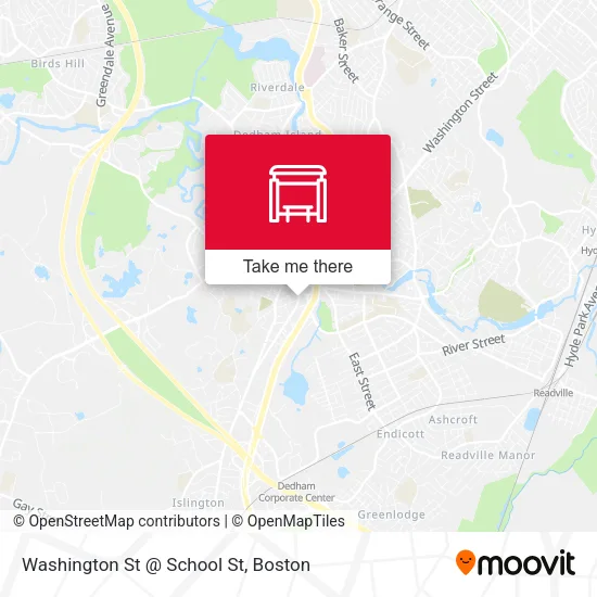 Washington St @ School St map