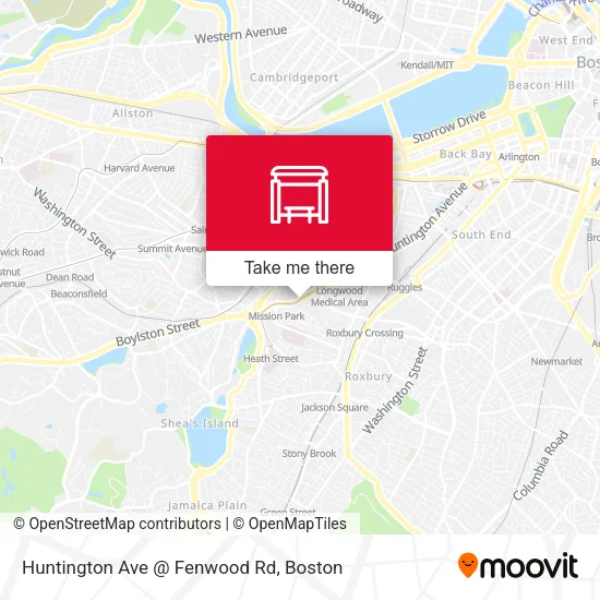 Mapa de Huntington Ave @ Fenwood Rd