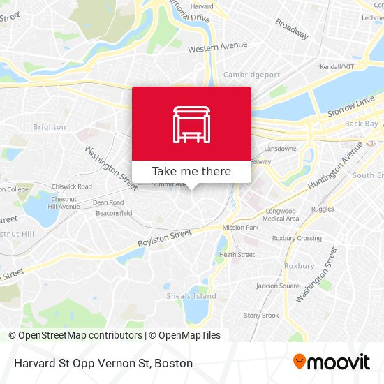 Harvard St Opp Vernon St map
