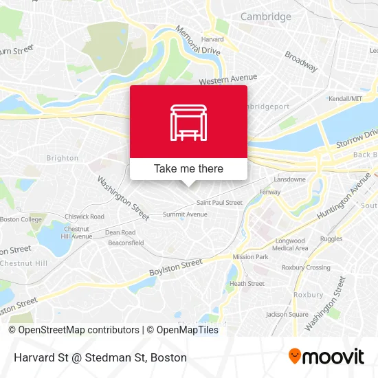 Harvard St @ Stedman St map