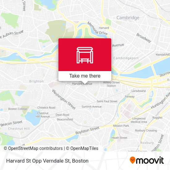 Harvard St Opp Verndale St map