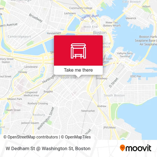 Mapa de W Dedham St @ Washington St