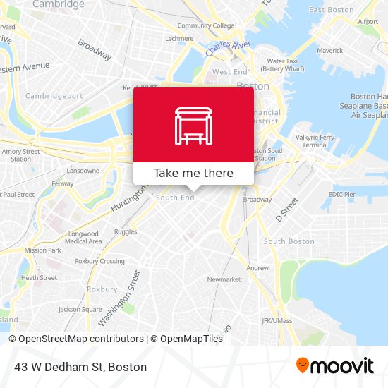 43 W Dedham St map