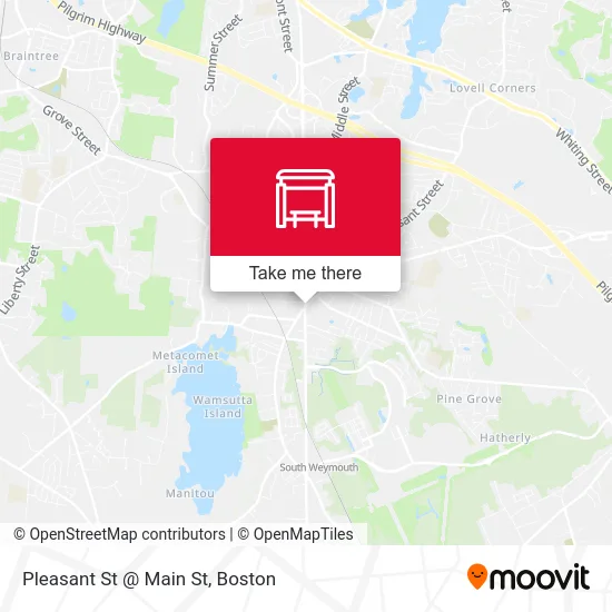 Pleasant St @ Main St map