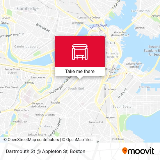 Dartmouth St @ Appleton St map