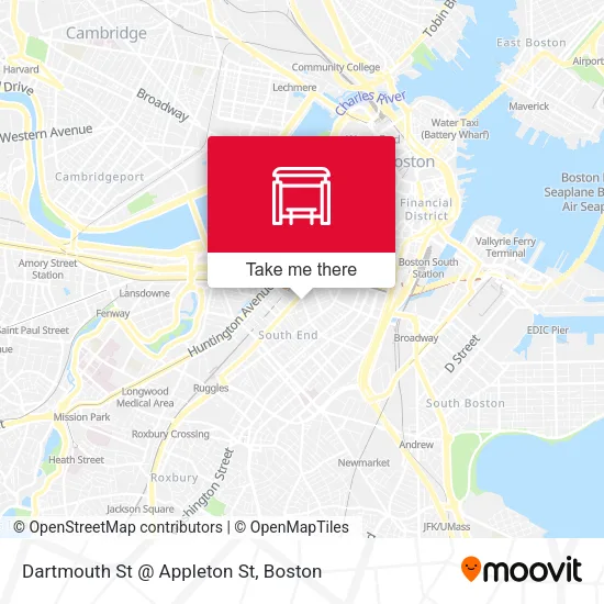 Mapa de Dartmouth St @ Appleton St