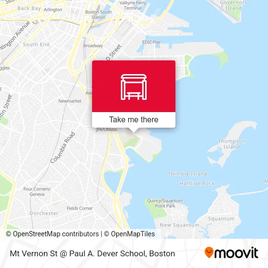 Mt Vernon St @ Paul A. Dever School map