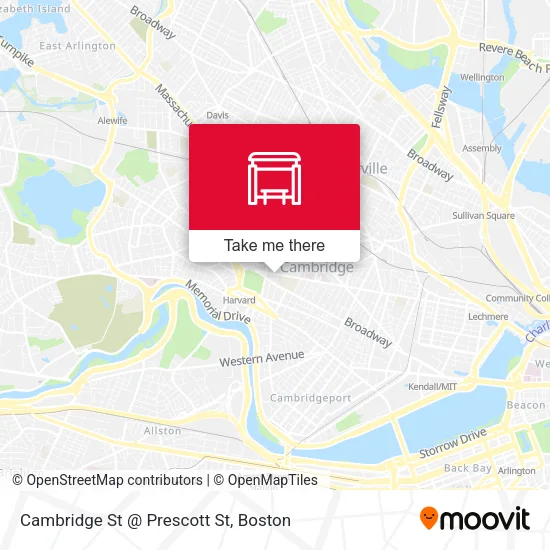 Mapa de Cambridge St @ Prescott St
