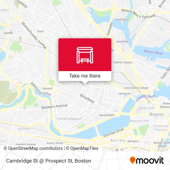 Mapa de Cambridge St @ Prospect St
