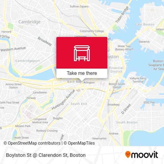 Boylston St @ Clarendon St map