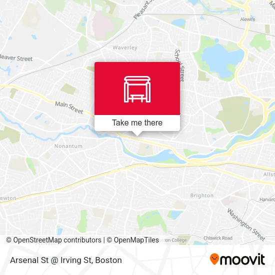 Mapa de Arsenal St @ Irving St
