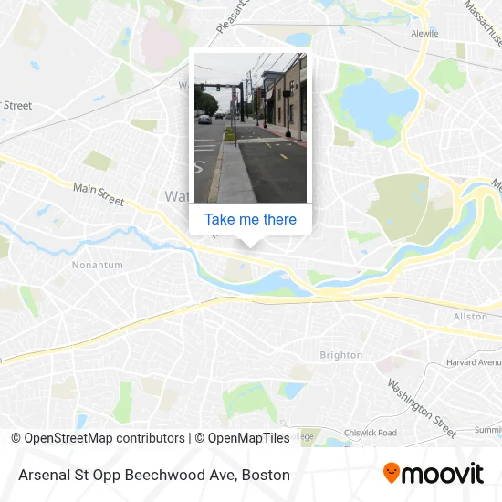 Arsenal St Opp Beechwood Ave map