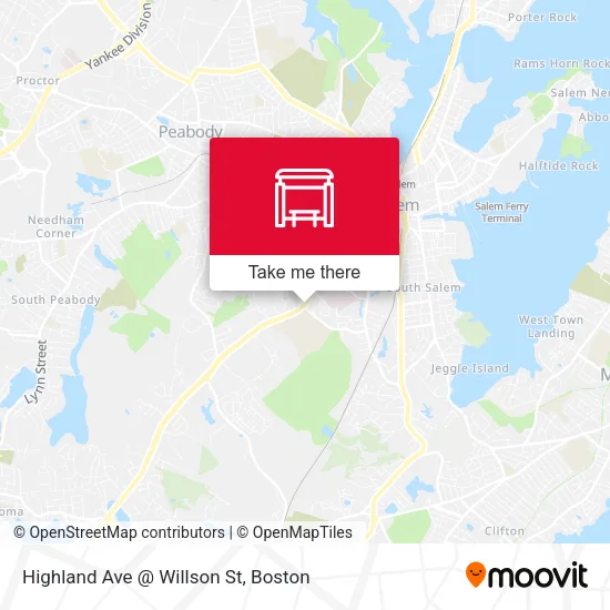 Highland Ave @ Willson St map