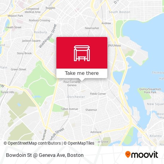 Bowdoin St @ Geneva Ave map