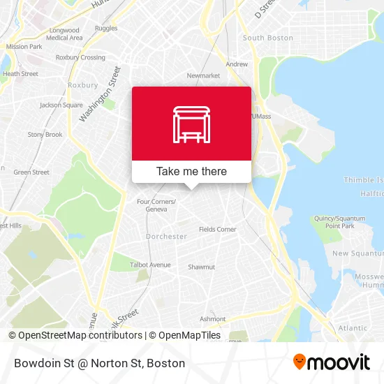 Bowdoin St @ Norton St map