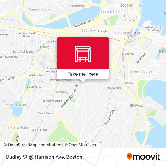 Mapa de Dudley St @ Harrison Ave