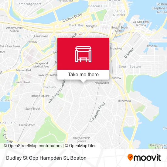 Dudley St Opp Hampden St map
