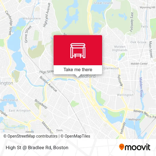 Mapa de High St @ Bradlee Rd