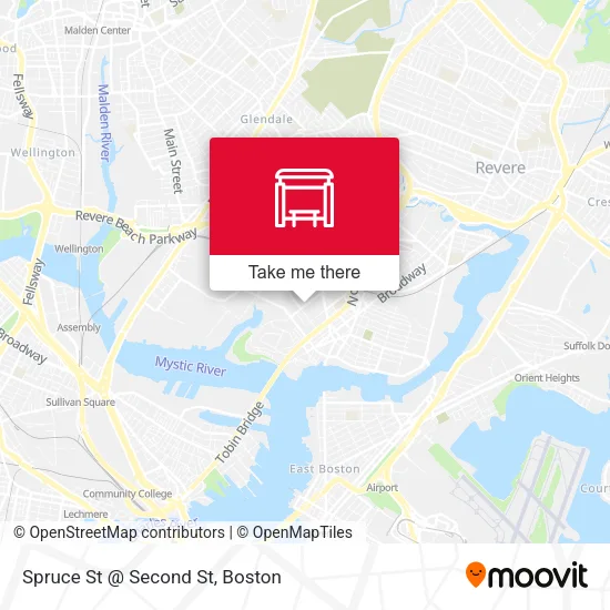 Spruce St @ Second St map