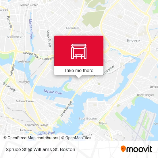 Spruce St @ Williams St map