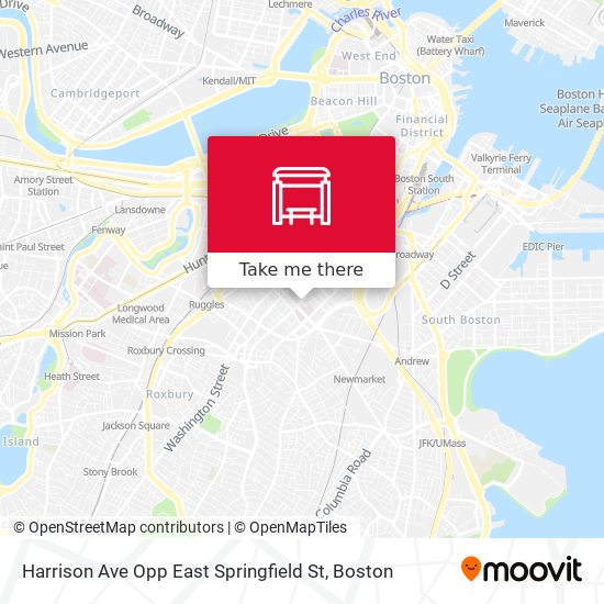 Harrison Ave Opp East Springfield St map