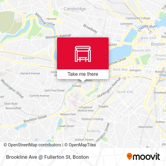 Mapa de Brookline Ave @ Fullerton St