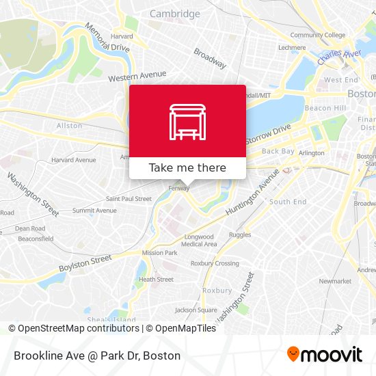 Brookline Ave @ Park Dr map