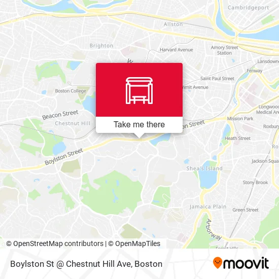 Mapa de Boylston St @ Chestnut Hill Ave