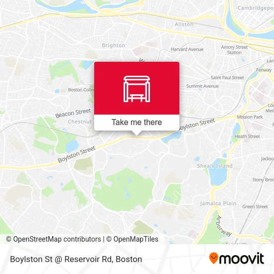 Boylston St @ Reservoir Rd map