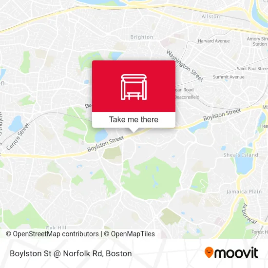 Mapa de Boylston St @ Norfolk Rd