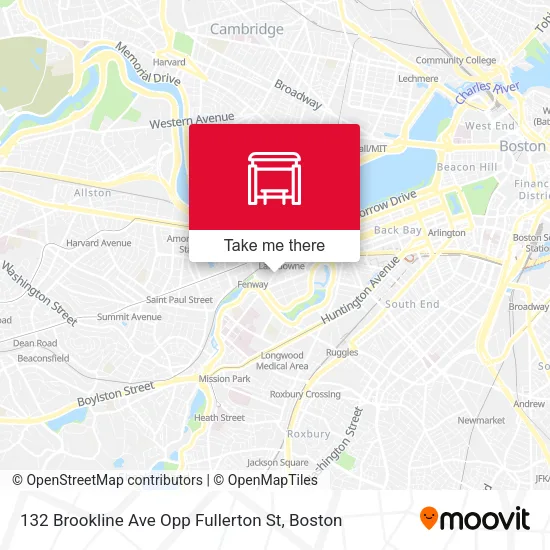 132 Brookline Ave Opp Fullerton St map