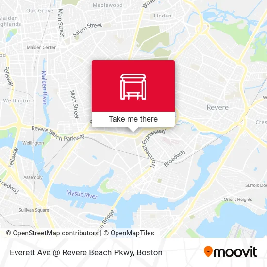 Everett Ave @ Revere Beach Pkwy map