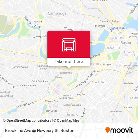 Mapa de Brookline Ave @ Newbury St