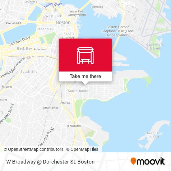 Mapa de W Broadway @ Dorchester St