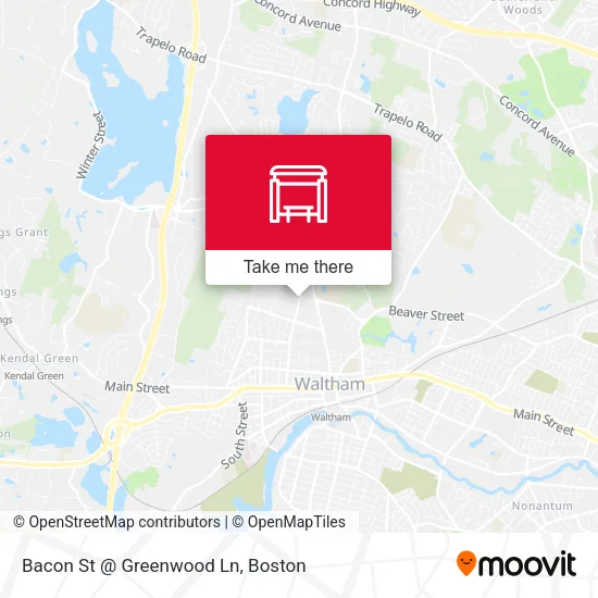 Bacon St @ Greenwood Ln map
