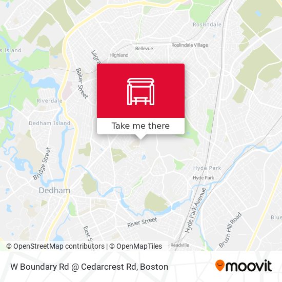 W Boundary Rd @ Cedarcrest Rd map