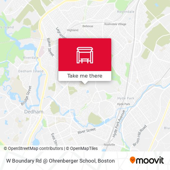 W Boundary Rd @ Ohrenberger School map