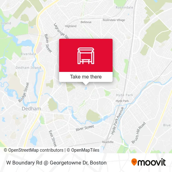 W Boundary Rd @ Georgetowne Dr map