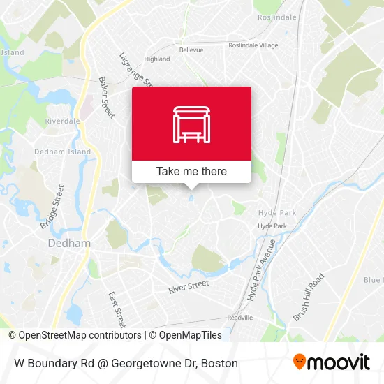 W Boundary Rd @ Georgetowne Dr map